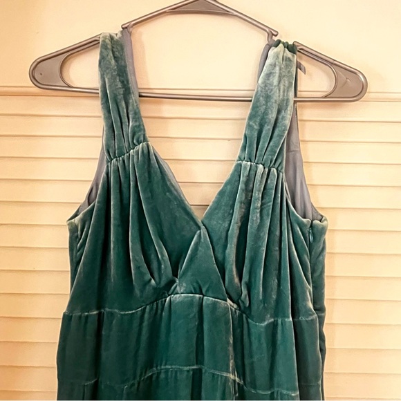 Nanette Lepore Aqua Silk Velvet Cocktail Dress - Picture 1 of 5